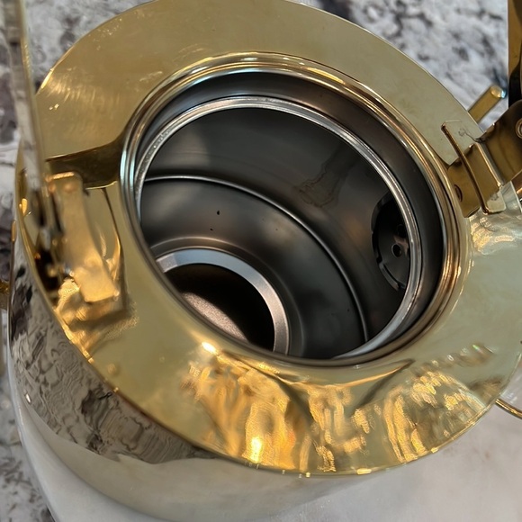 NWT GOLD METAL TEA POT 1.5 LITER - Picture 13 of 17